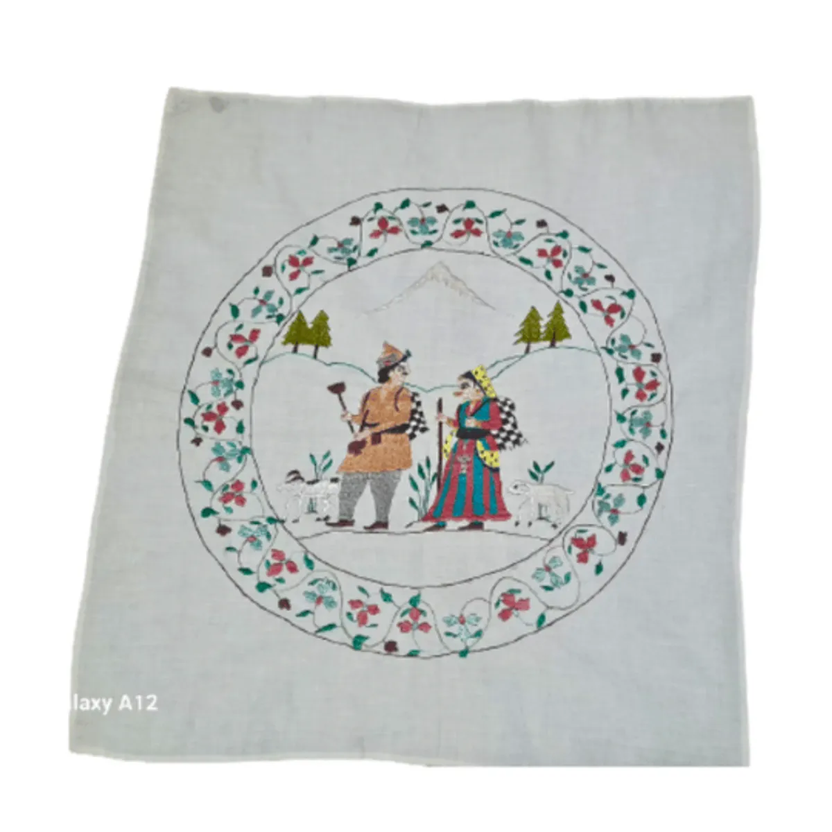 Chamba Rumal hand embroidered with Gaddi and Gaddan Himalayan