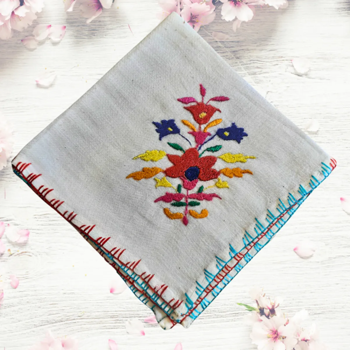  Chamba Rumal handmade embroidery flower design 3