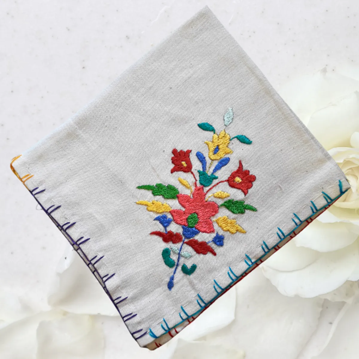  Chamba Rumal handmade embroidery flower design 3