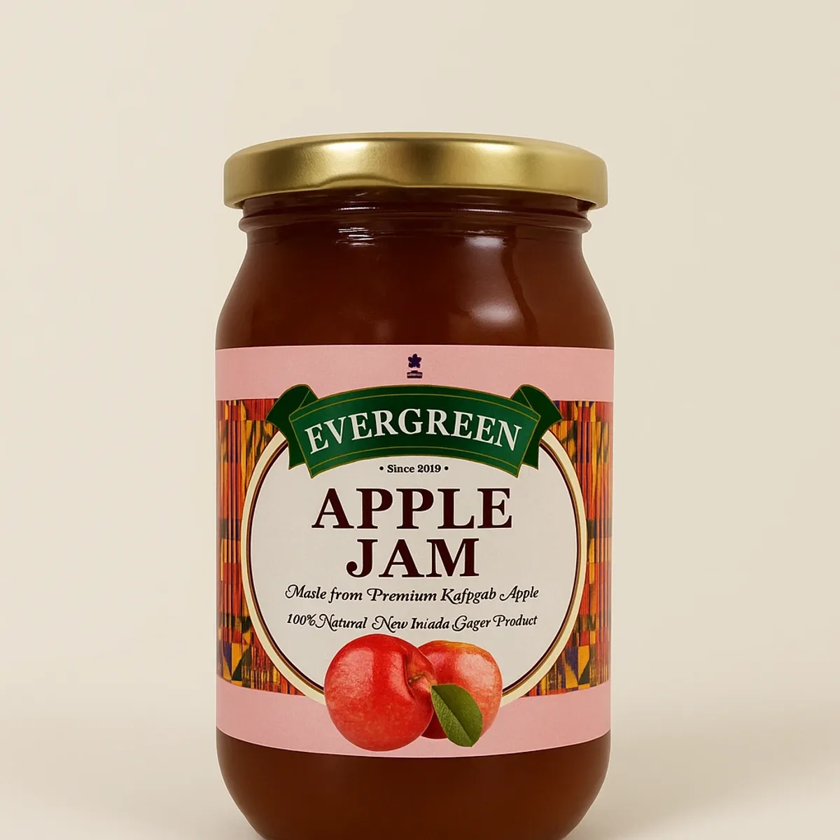 handmade organic apple jam