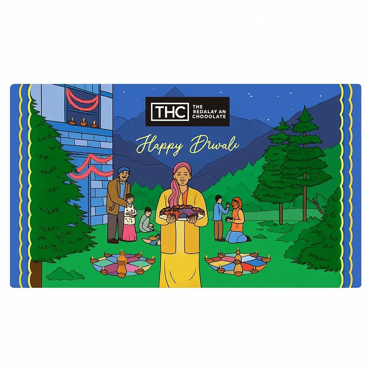  Happy Diwali Chocolate Gift Box with limited edition festive packaging