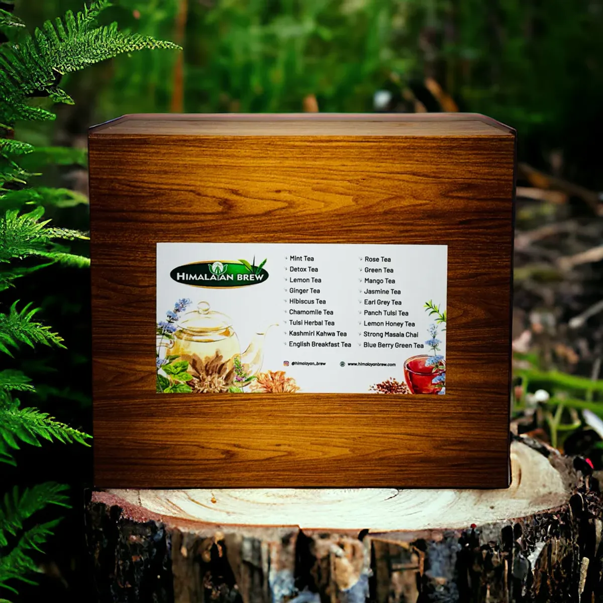 Himalayan Brew Assorted Green & Herbal Tea Gift Box 