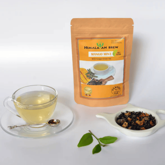 Apneehatti Mango Mint Green Tea – Tropical Loose Leaf Green Tea for Digestion & Refreshment