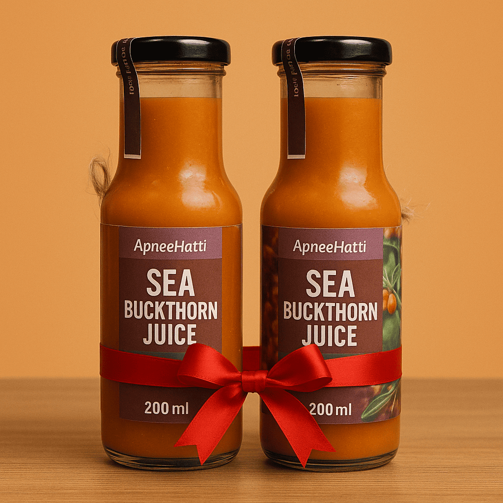 Apneehatti Seabuckthorn Juice Combo Pack with two 200ml bottles