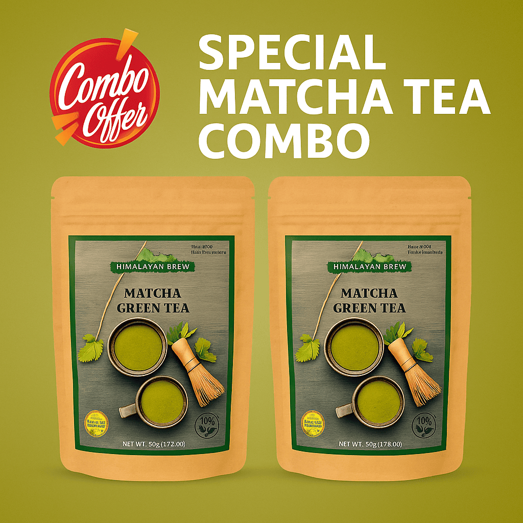 Apneehatti Special Matcha Tea Combo with two packs of premium matcha green tea powder