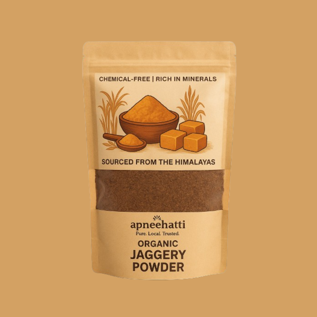 Apneehatti natural jaggery powder from Himalayan sugarcane