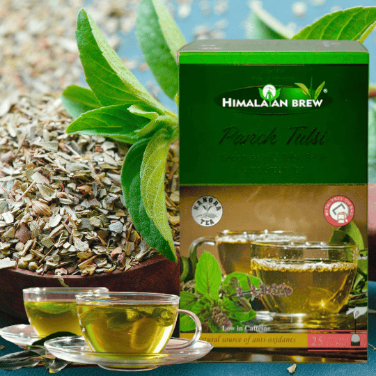 Panch Tulsi Green Tea Bags with Kangra green tea for immunity and daily wellness
