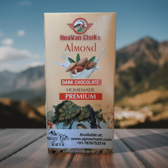 Apneehatti Almond Dark Chocolate 50g premium dark chocolate bar with crunchy roasted almonds