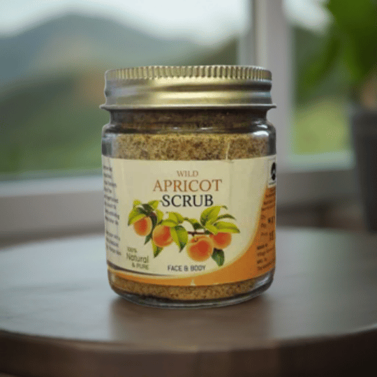 Handmade Himalayan Apricot Scrub natural exfoliating face and body scrub