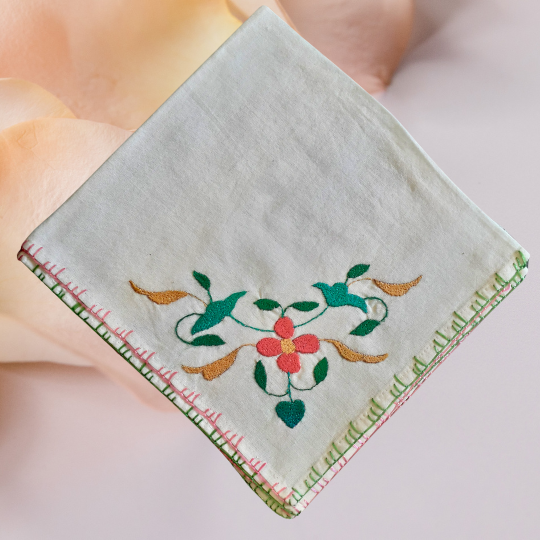 Apneehatti Chamba Rumal handmade embroidery flower design 6 traditional Himachal handicraft