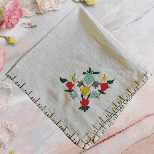 Apneehatti Chamba Rumal handmade embroidery flower design 8 traditional Himachal handicraft