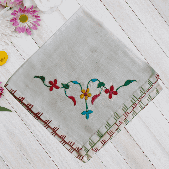 Apneehatti Chamba Rumal handmade embroidery flower design 9 traditional Himachal handicraft