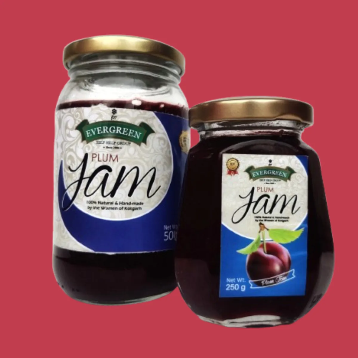 Organic handmade plum jam 