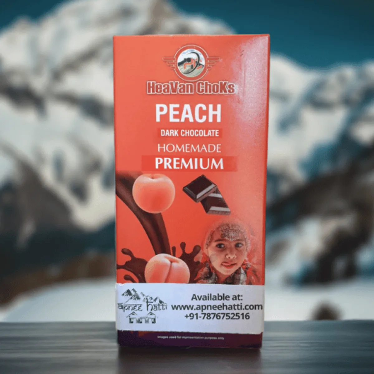 Peach Dark Chocolate 50g