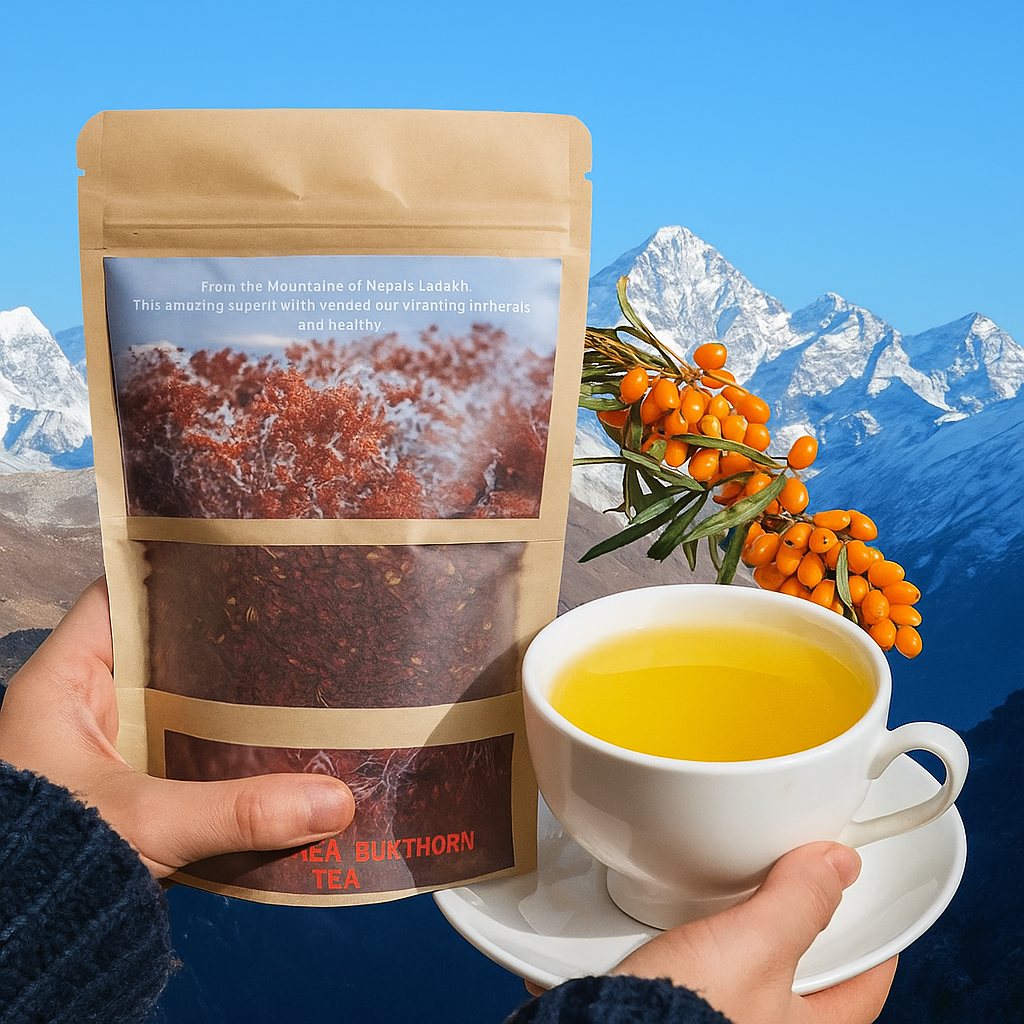 Apneehatti seabuckthorn berry tea sun dried himalayan herbal infusion 50g
