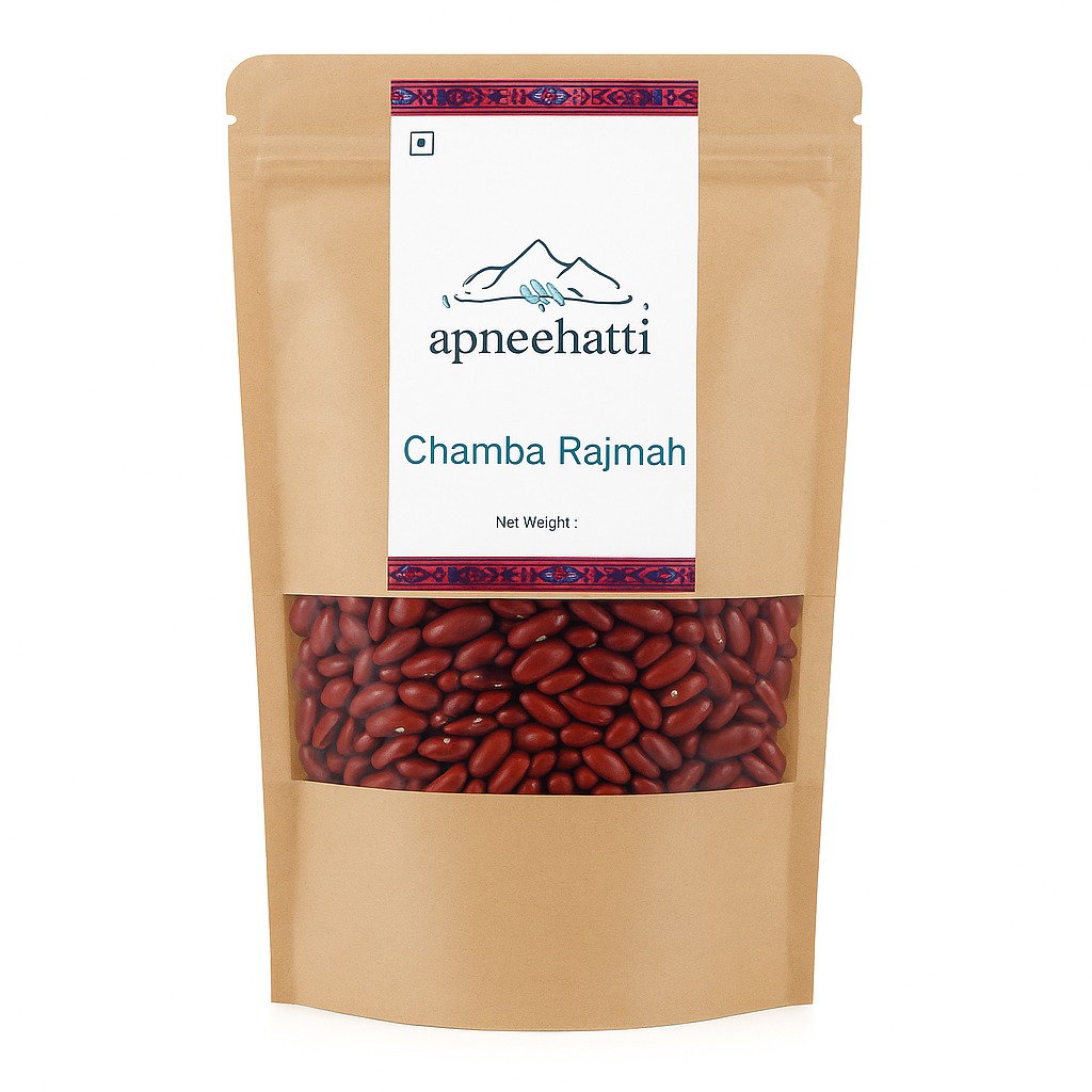 Apneehatti Himalayan Chamba Rajma pack showing natural red kidney beans from Himachal Pradesh