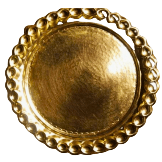 Apneehatti Chamba Thaal Serving Plate – Traditional Himachali Brass Metal Handicraft Tray