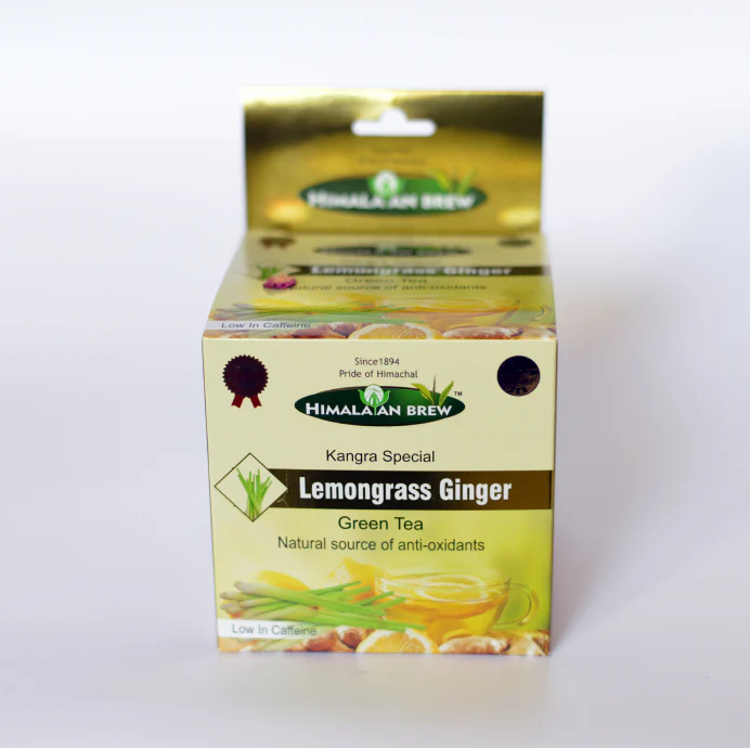 Kangra Lemongrass Ginger Green Tea – Immunity & Digestion Herbal Green Tea