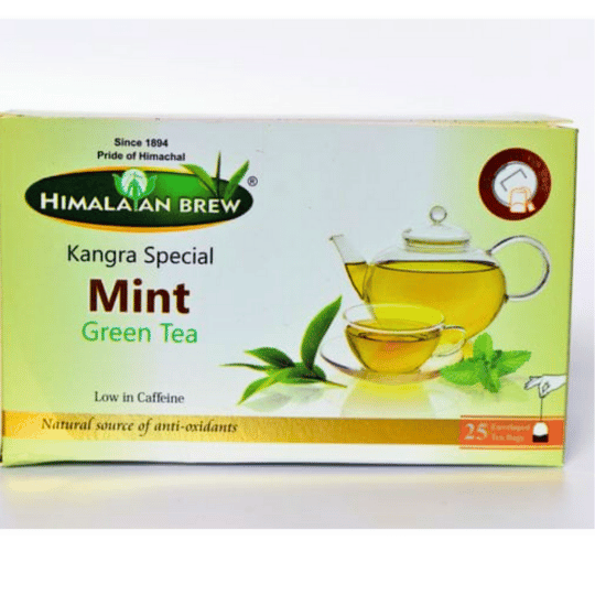 Mint Green Tea Sachets – Caffeine-Free Herbal Tea for Digestion and Stress Relief
