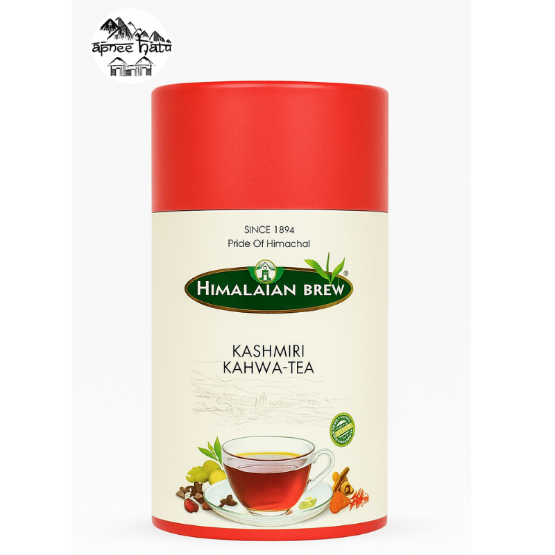 Apneehatti Kashmiri Kahwa Green Tea with Saffron – Authentic Loose Leaf Immunity Boosting Tea