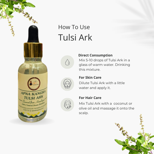 Apneehatti Tulsi Ark Extract – Pure Tulsi Basil Extract with Vitamin C & Zinc | 30 ML