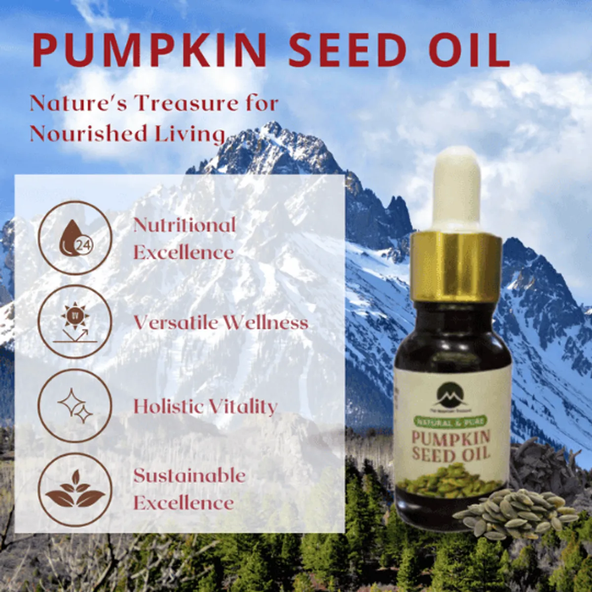  Pumpkin Seed Oil 15 ml Bottle