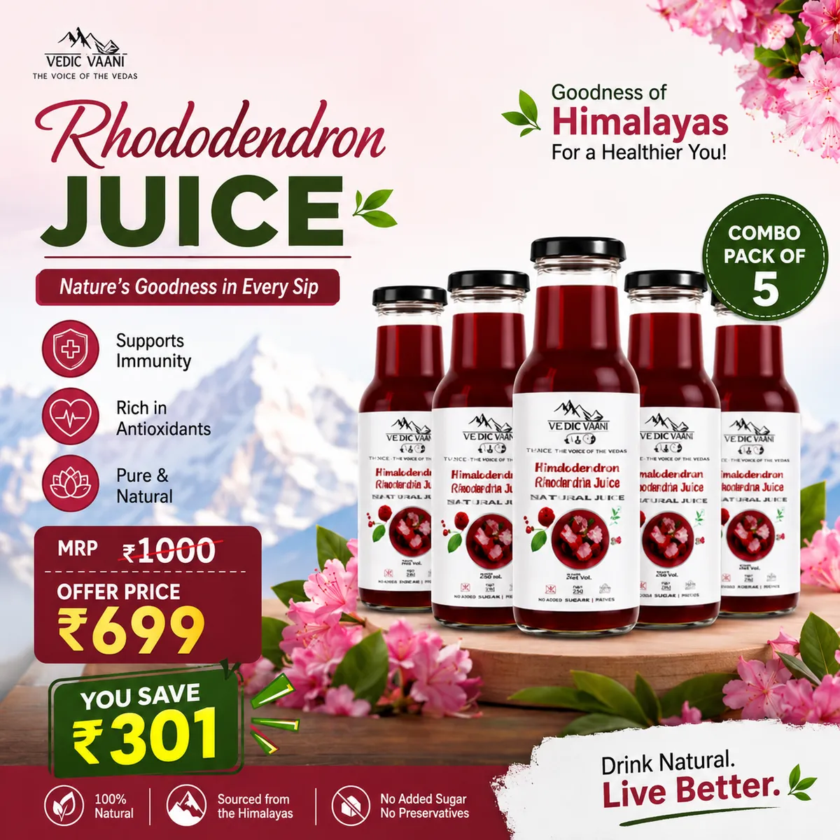 Rhododendron Juice Pack of 5
